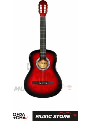 Sanchez 36" 3/4 Junior Klasik Gitar - Kırmızı
