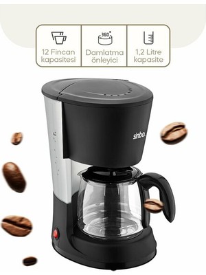 Store Mania Sinbo 2'si 1 Arada Filtre Kahve ve Çay Demleme Makinesi STRMIA-RSTTT34