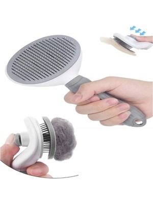 Store Mania Otomatik Temizlenen Evcil Hayvan Tarağı Gri STRMIA-RSTTT34