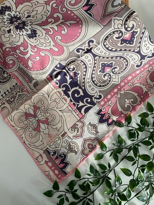 İpekhan Vintage Desen Ince Pamuk Eşarp