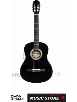 Sanchez 36" 3/4 Junior Klasik Gitar - Siyah