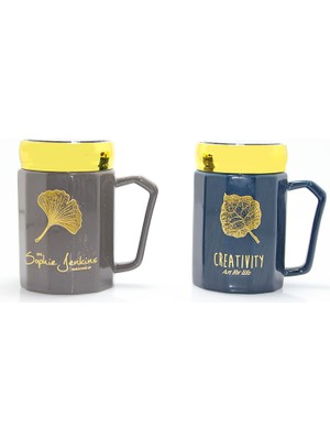 Store Mania Ayna Kapaklı Porselen Kupa Bardak  STRMIA-RSTTT34