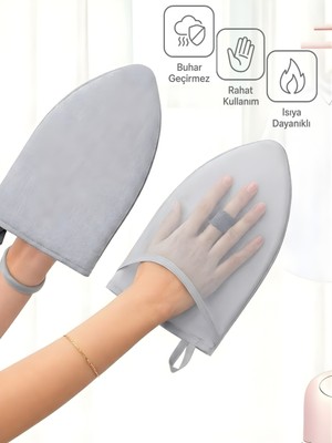 Beylini Buharlı Ütü Eldiveni Mini Ütü Pedi Sıcaklık Buhar Geçirmez Ütü Masası Eldiveni Taşınır Bez 15X25 cm