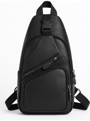 Av A Dos Unisex Yıkama Deri Kulaklık Usb Çıkışı Çapraz Askılı Bel Omuz Göğüs Seyahat Çanta Bodybag