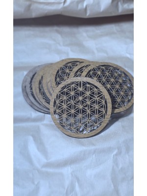 Yaşam Çiçeği Bardak Altlığı