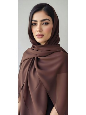 Moda Nur Modanur Şifon Kumaş, Şifon Kumaş , Kahverengi. Ölçü 1.95*70 cm