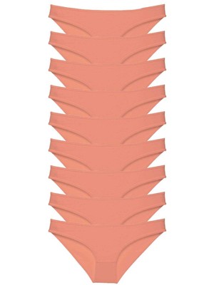 Beruflic 9 Adet Süper Eko Set Likralı Kadın Slip Külot Pudra