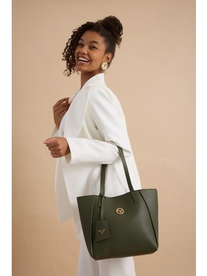 Garbalia Sofia Mıknatıs Kapamalı Geniş Fermuar Bölmeli Orta Boy Kadın Omuz Kol Çantası