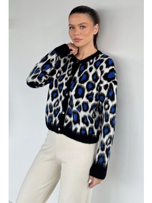 Gülseli Kadın Desenli Triko Hırka P-00012671