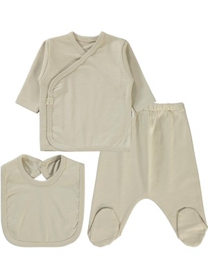 Civil Baby 3'lü Basic  Zıbın Takımları - Bej 0-1 Ay