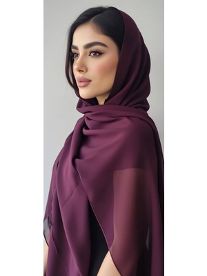 Moda Nur Modanur Şifon Kumaş, Şifon Kumaş ,bordo. Ölçü 1.95*75 cm
