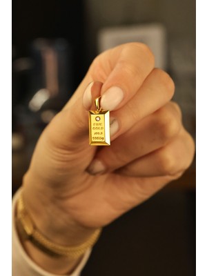 Fay Yamaner Altın Taşlı Külçe Brolog