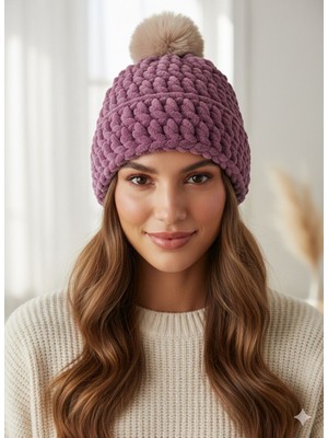 Bere Elemeği Örgü Kadife Bere