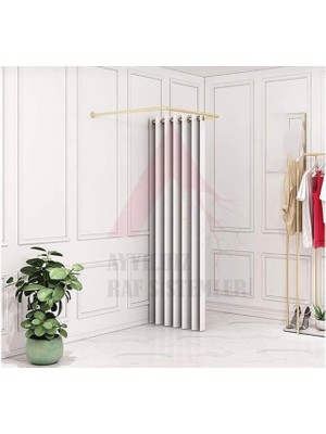 Mdvitrin Dekorasyon Gold U Kabin Borusu & U Giyinme Kabini Demiri & Gold U Mağaza Kabini