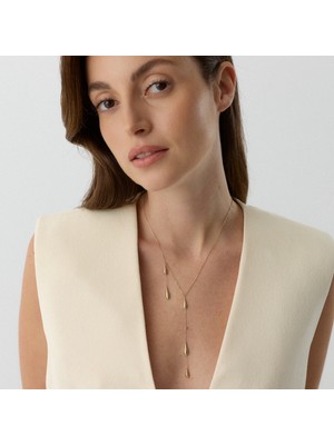 Aja Pluvia Sallantılı Çok Damla Figürlü Altın Kolye