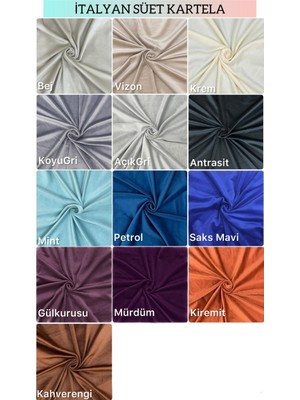 Italyan Süet Kumaş Lastikli Kaymaz Esnek Sandalye Koruyucu Örtü - Koyu Gri - Dört Adet