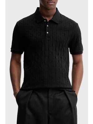Calvin Klein Logolu % 100 Pamuk Regular Fit Polo LV04LE203GUB1 Erkek Polo LV04LE203G Ub1