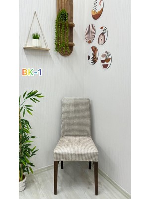 Desenli Baskılı Kadife Elastik Esnek Sandalye Koruyucu Örtü - Model Bk-01 - Bir Adet