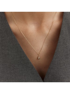 Aja Aqua Drop Damla Figürlü Altın Kolye