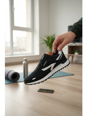 Enoch Erkek Spor Ayakkabı Dişli Tabanlı Retro Sneaker Kaymaz Taban Yürüyüş Modeli