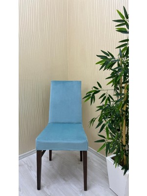 Italyan Süet Kumaş Lastikli Kaymaz Esnek Sandalye Koruyucu Örtü - Mint - Bir Adet