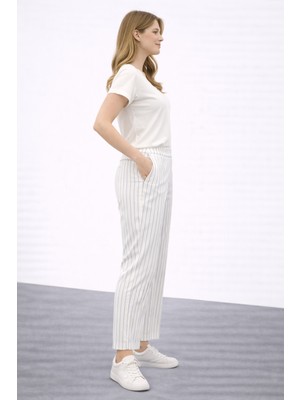 Ekol Çizgili Kadın Pantolon 5010