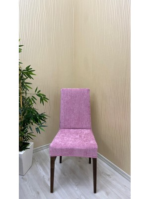 Baby Face Kumaş Lastikli Kaymaz Esnek Sandalye Koruyucu Örtü - Pudra - Bir Adet