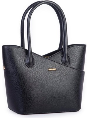 Nas Bag Kadın El ve Omuz Çantası Premium Seri Siyah Lopez