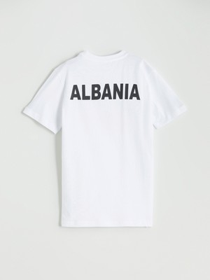 Lc Waikiki Yeni Sezon Bisiklet Yaka Albania Baskılı Erkek Çocuk Tişört