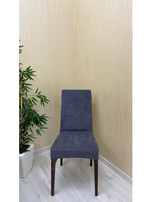 Baby Face Kumaş Lastikli Kaymaz Esnek Sandalye Koruyucu Örtü - Koyu Gri - Bir Adet