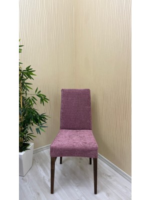 Baby Face Kumaş Lastikli Kaymaz Esnek Sandalye Koruyucu Örtü - Gülkurusu - Beş Adet