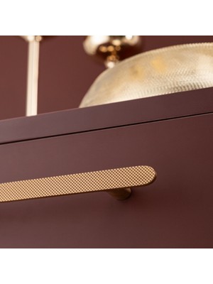 System 4742 Modern Tırtıklı Kulp Şampanya Saten Renk 192 mm (Iki Delik Arası Mesafe)