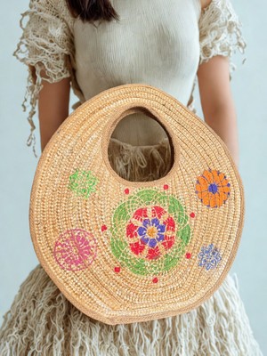 Baskılı Hasır Çanta