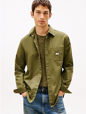 Tommy Hilfiger Tjm Erkek Regular Washed Twill Gömlek
