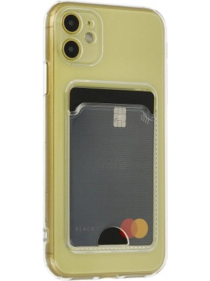 Genel Tedarik iPhone 11 Kılıf Kart Şeffaf Silikon - ŞEFFAF-(5796) - EMTHBA3257-7294