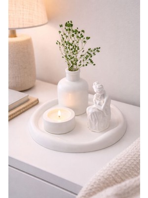 Akanart Sarılan Anne Figürlü Mum Seti – Bulut Tepsili 4’lü