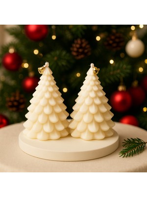 Akanart Ikili Yılbaşı Çam Ağacı Mumu – Vegan Soya Mum