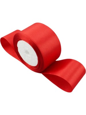 Buffer Saten Kurdele 6 cm Kırmızı 5 Metre