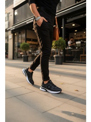 Enoch Erkek Kalın Tabanlı Spor Ayakkabı Destekli Sneaker Koşu ve Yürüyüş Performans Modeli