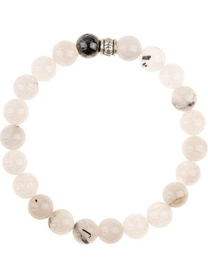 Bütüncül Şifa Rutili Kuvars Doğal Taş Bileklik (8mm Küre Kesim)