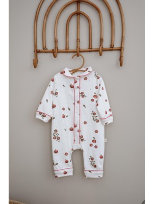 Oh la la Koala For Little Ones Elma  Baskılı Çıt Çıtlı Puffy Sleep Serisi Tulum