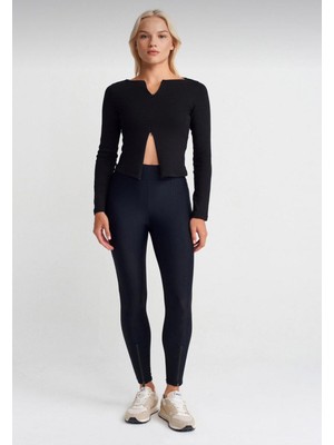 Dilvin Çift Fermuarlı Top Bluz