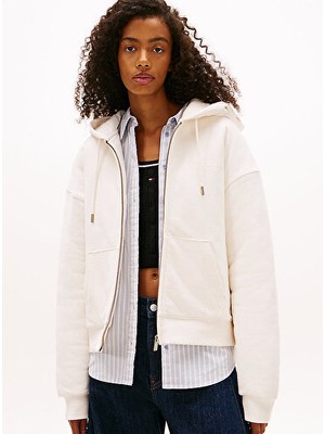 Tommy Hilfiger Kadın Tjw Script Fermuar Detaylı Hoodie