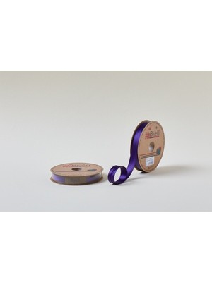 Buffer Biye Saten Katlı 019 Koyu Mor 2 cm 25 Metre %100 Polyester