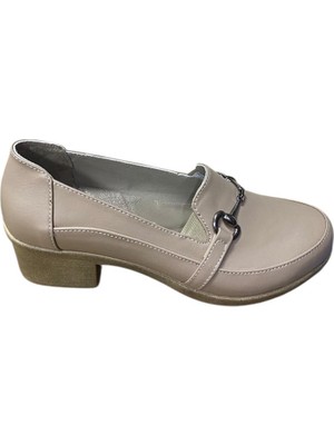 Güven Kundura Kadın Kalın Topuklu Tokalı Günlük Yumşak Rahat Hakiki Deri Ayakkabı