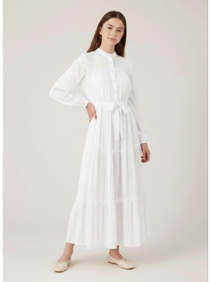 Asortix Kız Çocuk Uzun Maksi Tesettür Elbise - Astarlı - Rahat Dökümlü ve Bol Kesim - Elb - 0049 - 4979