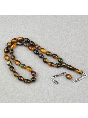 Lapisdo Arizona Katalin Alpaka Püskül Beyzi Kesim 8X12MM Tesbih- Sedefli