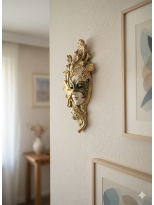 Merya Taş Tozu Venedik Maske Duvar Süsü