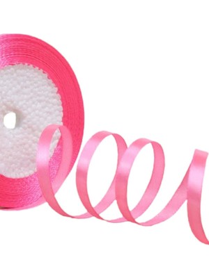 Buffer Saten Kurdele 6 mm Şeker Pembe 5 Metre