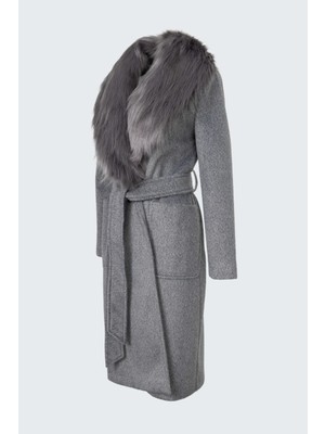 Ekol Yakası Kürklü Torba Cepli Kaban 6071